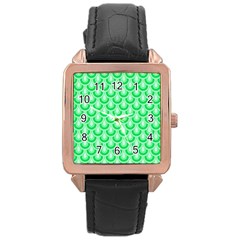 Awesome Retro Pattern Green Rose Gold Watches