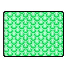 Awesome Retro Pattern Green Double Sided Fleece Blanket (Small) 