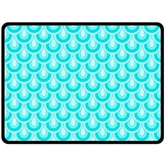 Awesome Retro Pattern Turquoise Double Sided Fleece Blanket (large)  by ImpressiveMoments