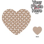 Retro Mirror Pattern Brown Multi-purpose Cards (Heart)  Back 20