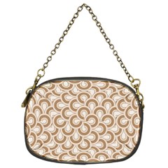 Retro Mirror Pattern Brown Chain Purses (two Sides) 