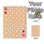 Retro Mirror Pattern Peach Playing Cards 54 Designs  Front - Diamond10