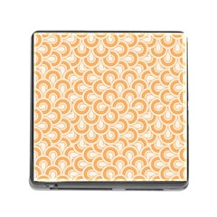 Retro Mirror Pattern Peach Memory Card Reader (square) by ImpressiveMoments