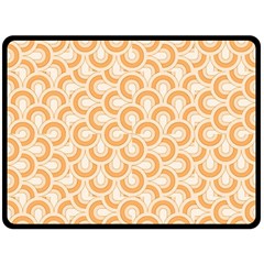 Retro Mirror Pattern Peach Fleece Blanket (large)  by ImpressiveMoments