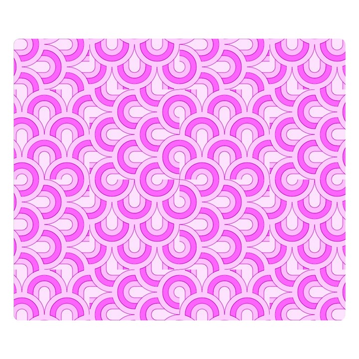 Retro Mirror Pattern Pink Double Sided Flano Blanket (Small) 