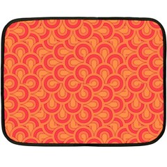 Retro Mirror Pattern Red Fleece Blanket (mini) by ImpressiveMoments