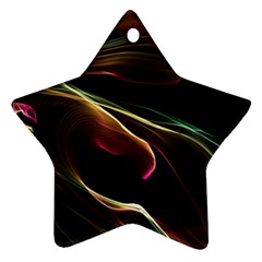 Glowing, Colorful  Abstract Lines Ornament (Star) 