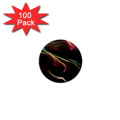 Glowing, Colorful  Abstract Lines 1  Mini Magnets (100 pack) 