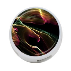 Glowing, Colorful  Abstract Lines 4-Port USB Hub (One Side)