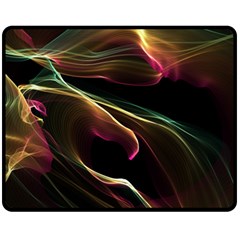 Glowing, Colorful  Abstract Lines Fleece Blanket (Medium) 