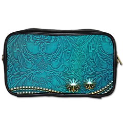 Wonderful Decorative Design With Floral Elements Toiletries Bags 2-side by FantasyWorld7