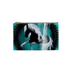 Beautiful Horse With Water Splash  Cosmetic Bag (small)  by FantasyWorld7