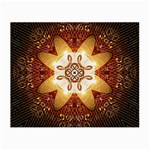 Elegant, Decorative Kaleidoskop In Gold And Red Small Glasses Cloth (2-Side) Front