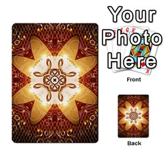 Elegant, Decorative Kaleidoskop In Gold And Red Multi-purpose Cards (rectangle)  by FantasyWorld7