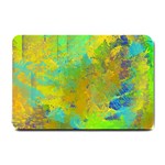 Abstract in Blue, Green, Copper, and Gold Small Doormat  24 x16  Door Mat