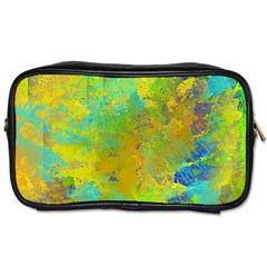 Abstract In Blue, Green, Copper, And Gold Toiletries Bags 2-side by digitaldivadesigns