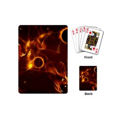 Fire And Flames In The Universe Playing Cards (mini)  by FantasyWorld7