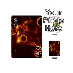 Fire And Flames In The Universe Playing Cards 54 (mini)  by FantasyWorld7