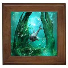 Wonderful Dolphin Framed Tiles