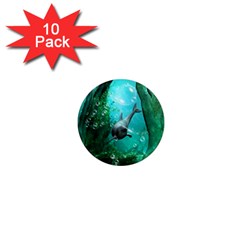 Wonderful Dolphin 1  Mini Magnet (10 pack) 