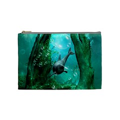 Wonderful Dolphin Cosmetic Bag (Medium) 