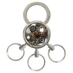 Steampunk With Heart 3-Ring Key Chains