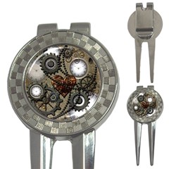 Steampunk With Heart 3-in-1 Golf Divots