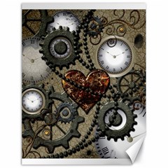 Steampunk With Heart Canvas 18  x 24  