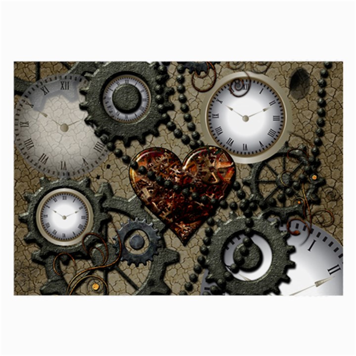 Steampunk With Heart Large Glasses Cloth (2-Side)