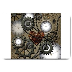 Steampunk With Heart Large Doormat 