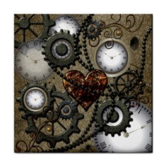 Steampunk With Heart Face Towel