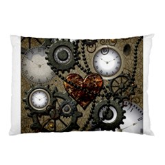 Steampunk With Heart Pillow Cases (Two Sides)