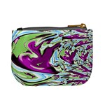 Purple, Green, and Blue Abstract Mini Coin Purses Back