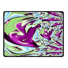 Purple, Green, and Blue Abstract Fleece Blanket (Small)