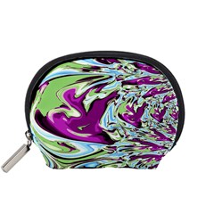 Purple, Green, and Blue Abstract Accessory Pouches (Small) 