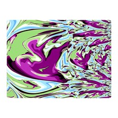 Purple, Green, and Blue Abstract Double Sided Flano Blanket (Mini) 