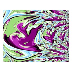 Purple, Green, And Blue Abstract Double Sided Flano Blanket (large)  by digitaldivadesigns