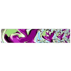 Purple, Green, and Blue Abstract Flano Scarf (Small) 
