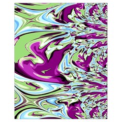 Purple, Green, and Blue Abstract Drawstring Bag (Small)