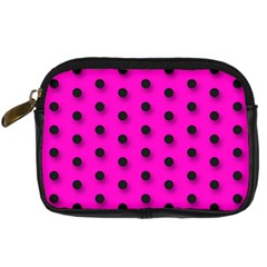 Hot Pink Black Polka-dot  Digital Camera Cases