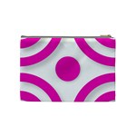 Florescent Pink White abstract  Cosmetic Bag (Medium)  Back