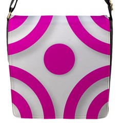 Florescent Pink White Abstract  Flap Messenger Bag (s) by OCDesignss