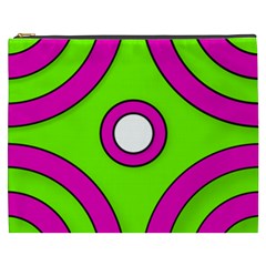 Neon Green Black Pink Abstract  Cosmetic Bag (xxxl) 