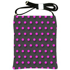 Pink Grey Polka-dot  Shoulder Sling Bags