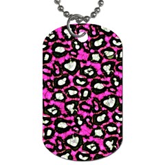 Pink Black Cheetah Abstract  Dog Tag (two Sides) by OCDesignss