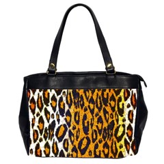 Cheetah Abstract Pattern  Office Handbags (2 Sides) 