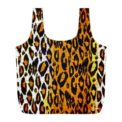 Cheetah Abstract Pattern  Full Print Recycle Bags (l) 