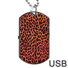 Lava Abstract Pattern  Dog Tag USB Flash (Two Sides) 