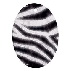 Black&white Zebra Abstract Pattern  Ornament (oval)  by OCDesignss