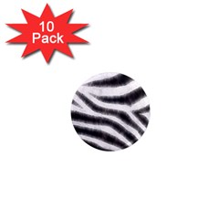 Black&white Zebra Abstract Pattern  1  Mini Magnet (10 Pack) 
